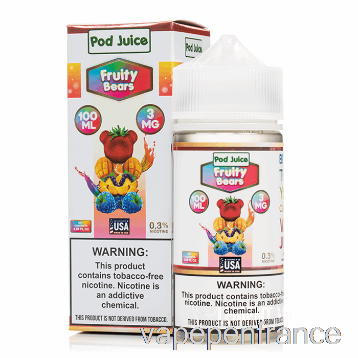 Ours Fruités - Jus De Dosettes - Stylo Vape 100ml 0mg